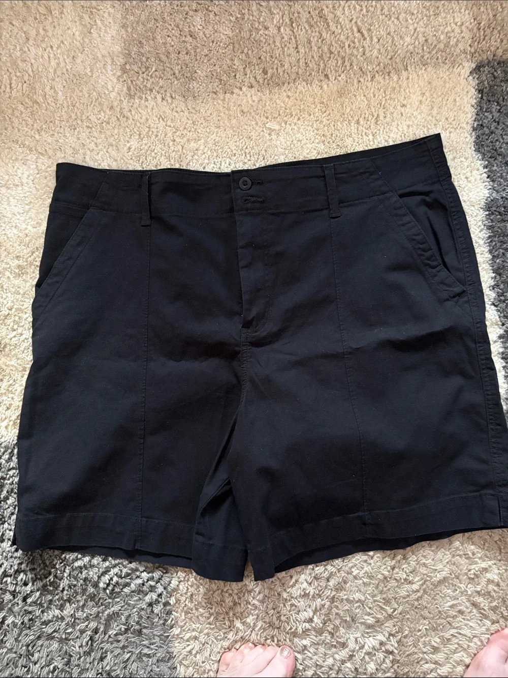Lee Women's Black Flat-Front Shorts